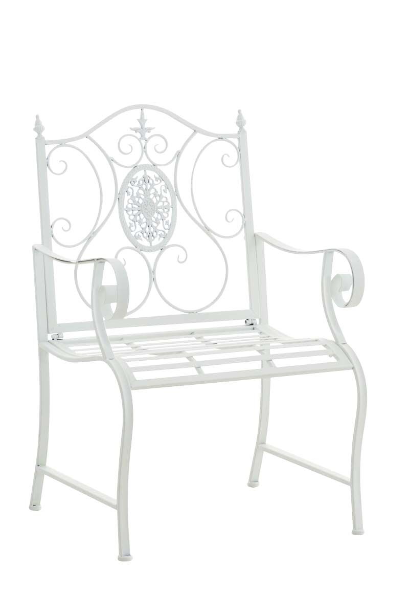 Silla de exterior punjab metal blanco 53x62x94 cm