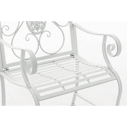 Silla de Exterior Punjab Metal Blanco 53X62X94 cm