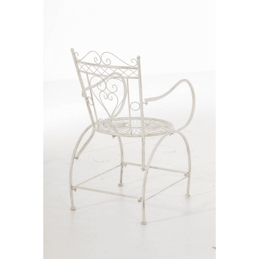 Silla de Exterior Sheela Metal Crema antiguo 60X48X88 cm Silla de Exterior Sheela Metal Crema antiguo 60X48X88 cm
