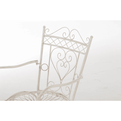 Silla de Exterior Sheela Metal Crema antiguo 60X48X88 cm Silla de Exterior Sheela Metal Crema antiguo 60X48X88 cm
