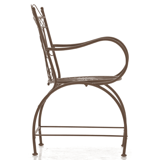Set de 2 Sillas de jardín Sheela Metal Marrón antiguo 60X48X88 cm