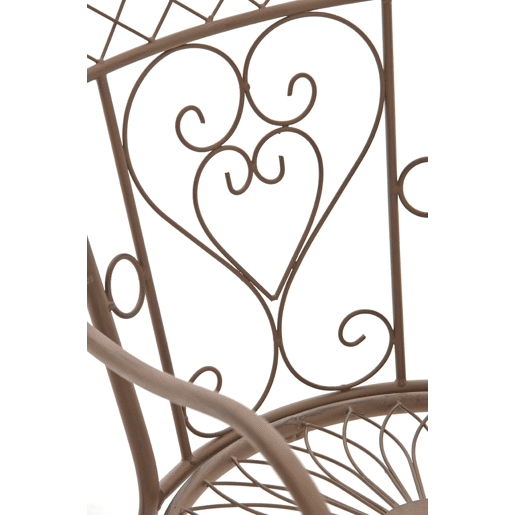 Set de 2 Sillas de jardín Sheela Metal Marrón antiguo 60X48X88 cm