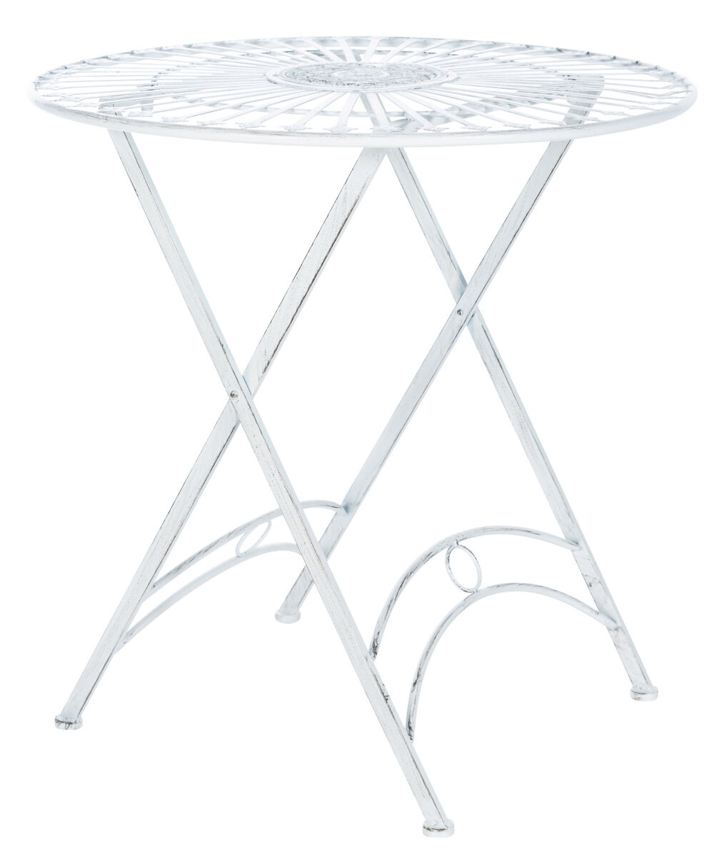 mesa outdoor tegal metal blanco antiguo 71x71x71 cm