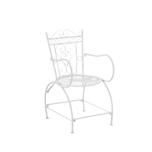 Silla de Exterior Sheela Metal Blanco 60X48X88 cm