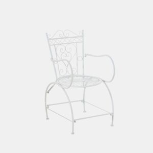 Silla de Exterior Sheela Metal Blanco 60X48X88 cm