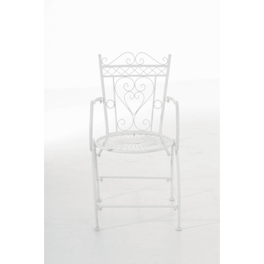 Silla de Exterior Sheela Metal Blanco 60X48X88 cm