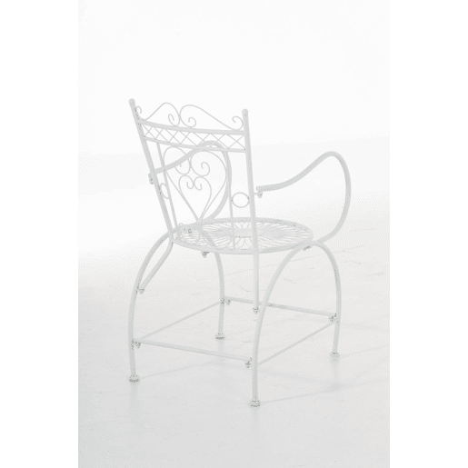 Silla de Exterior Sheela Metal Blanco 60X48X88 cm