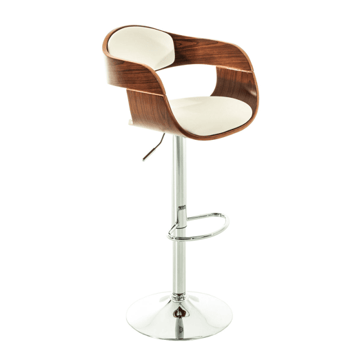 Taburete de bar Kingston Simil cuero Nogalblanco 48X50X88 cm