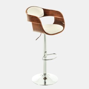 Taburete de bar Kingston Simil cuero Nogalblanco 48X50X88 cm