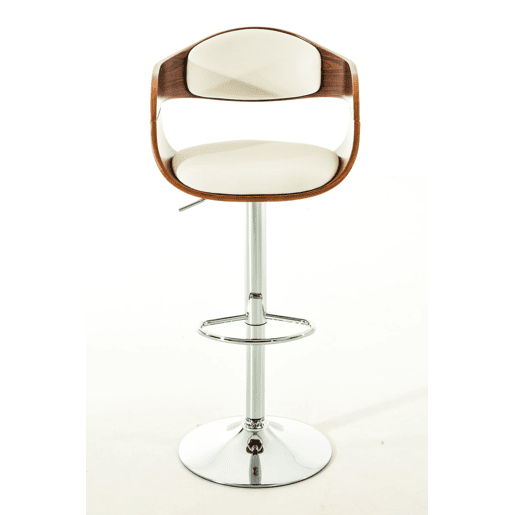 Taburete de bar Kingston Simil cuero Nogalblanco 48X50X88 cm