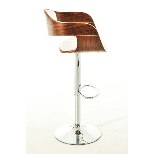 Taburete de bar Kingston Simil cuero Nogalblanco 48X50X88 cm