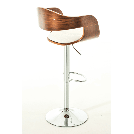 Taburete de bar Kingston Simil cuero Nogalblanco 48X50X88 cm