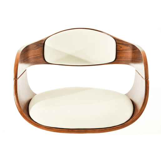 Taburete de bar Kingston Simil cuero Nogalblanco 48X50X88 cm