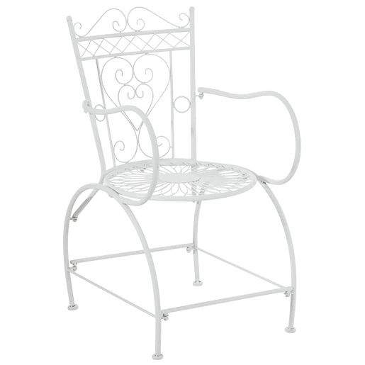 Set de 2 Sillas de jardÃn Sheela Metal Blanco 60X48X88 cm Set de 2 Sillas de jardÃn Sheela Metal Blanco 60X48X88 cm