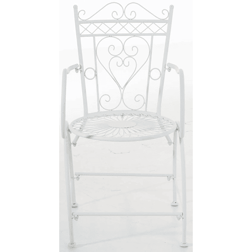 Set de 2 Sillas de jardÃn Sheela Metal Blanco 60X48X88 cm Set de 2 Sillas de jardÃn Sheela Metal Blanco 60X48X88 cm
