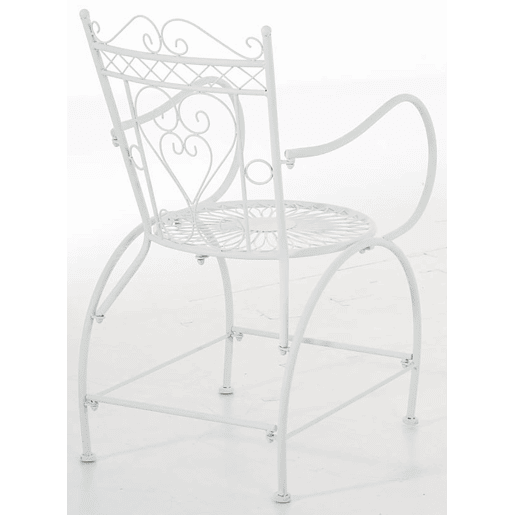 Set de 2 Sillas de jardÃn Sheela Metal Blanco 60X48X88 cm Set de 2 Sillas de jardÃn Sheela Metal Blanco 60X48X88 cm