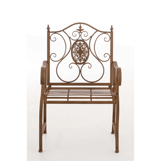 Silla de Exterior Punjab Metal Marrón antiguo 53X62X94 cm