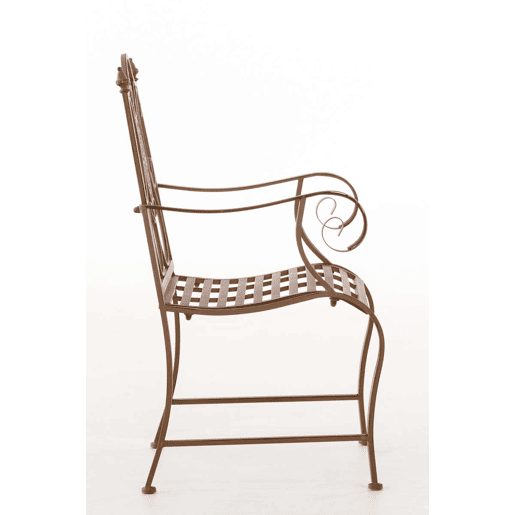 Silla de Exterior Punjab Metal Marrón antiguo 53X62X94 cm