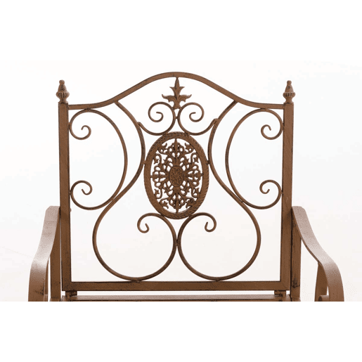 Silla de Exterior Punjab Metal Marrón antiguo 53X62X94 cm