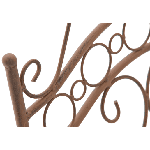 Juego de 2 sillas para jardín Indra plegables Metal Marrón antiguo 50X40X92 cm