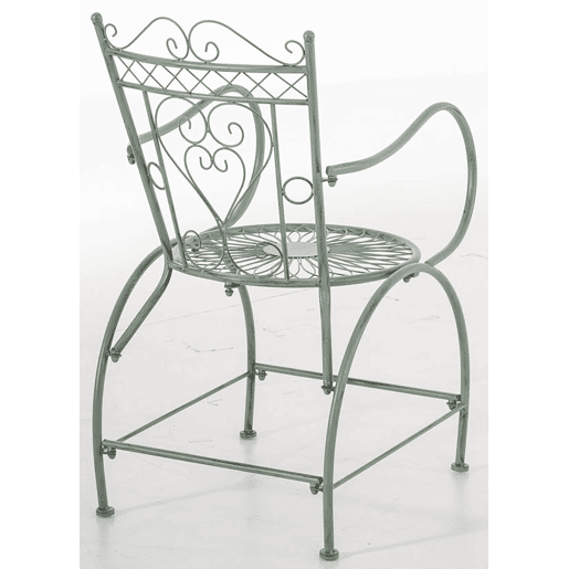 Set de 2 Sillas de jardín Sheela Metal Verde antiguo 60X48X88 cm
