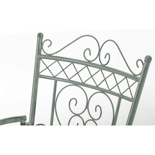 Set de 2 Sillas de jardín Sheela Metal Verde antiguo 60X48X88 cm