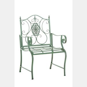 Silla de Exterior Punjab Metal Verde antiguo 53X62X94 cm