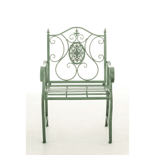 Silla de Exterior Punjab Metal Verde antiguo 53X62X94 cm