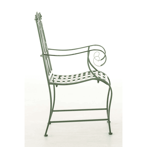 Silla de Exterior Punjab Metal Verde antiguo 53X62X94 cm