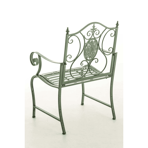 Silla de Exterior Punjab Metal Verde antiguo 53X62X94 cm