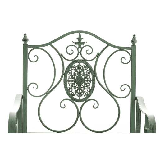 Silla de Exterior Punjab Metal Verde antiguo 53X62X94 cm