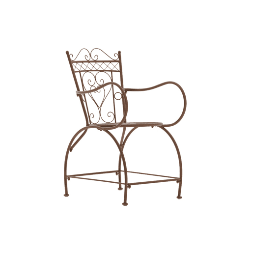 Silla de Exterior Sheela Metal Marrón antiguo 60X48X88 cm