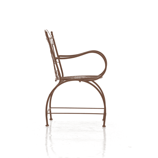 Silla de Exterior Sheela Metal Marrón antiguo 60X48X88 cm