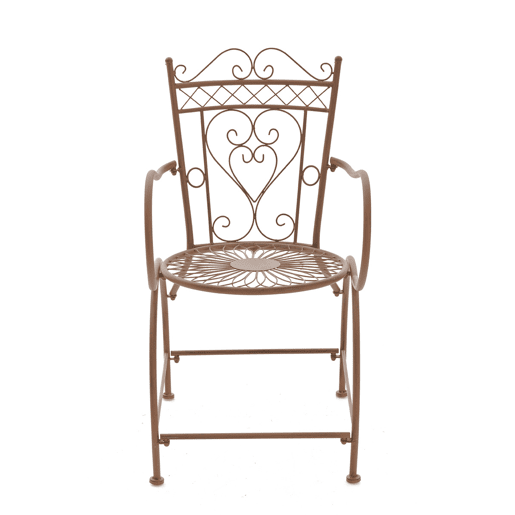 Silla de Exterior Sheela Metal Marrón antiguo 60X48X88 cm