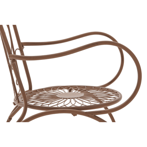 Silla de Exterior Sheela Metal Marrón antiguo 60X48X88 cm