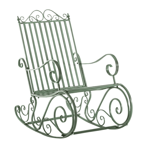 Mecedora Smilla Metal Verde antiguo 90X56X94 cm