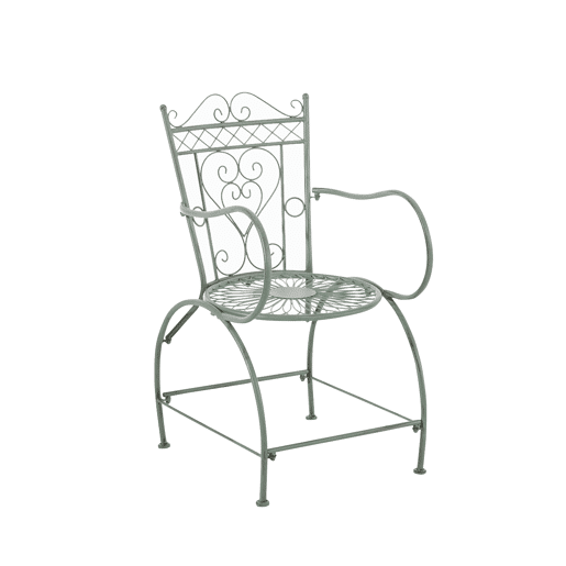 Silla de Exterior Sheela Metal Verde antiguo 60X48X88 cm
