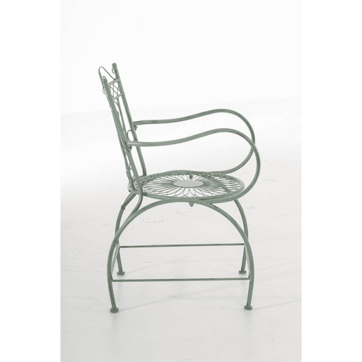 Silla de Exterior Sheela Metal Verde antiguo 60X48X88 cm