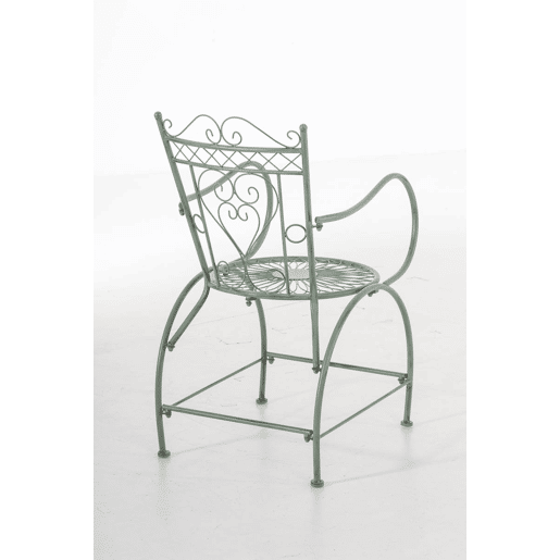 Silla de Exterior Sheela Metal Verde antiguo 60X48X88 cm