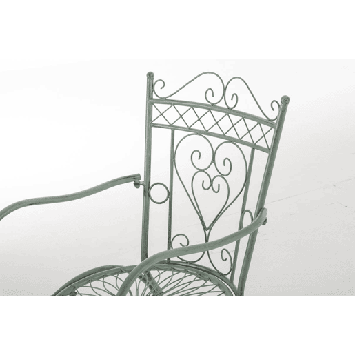 Silla de Exterior Sheela Metal Verde antiguo 60X48X88 cm