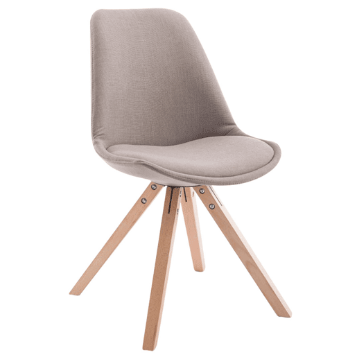 Silla visita Toulouse Square en Tela Gris topo 56X48X84 cm