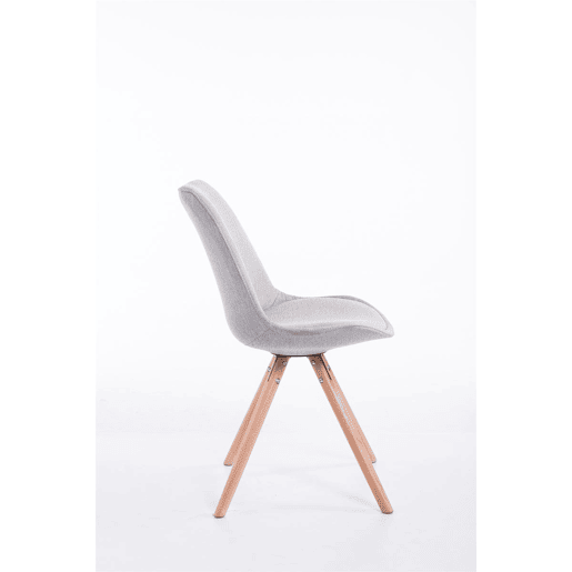 Silla visita Toulouse Rund en Tela Gris 56X48X84 cm