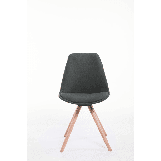 Silla visita Toulouse Rund en Tela Gris oscuro 56X48X84 cm