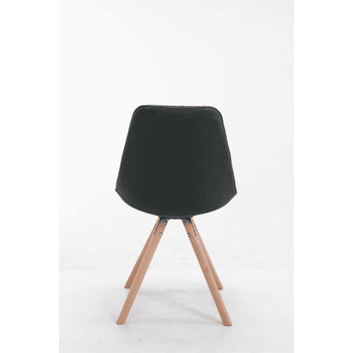 Silla visita Toulouse Rund en Tela Gris oscuro 56X48X84 cm