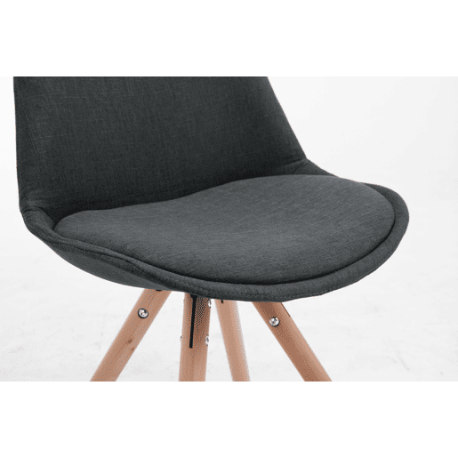 Silla visita Toulouse Rund en Tela Gris oscuro 56X48X84 cm