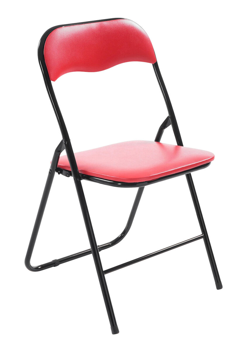 silla plegable felix simil cuero rojonegro 45x45x78 cm