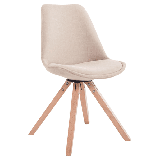 Silla visita Toulouse Square en Tela Crema 56X48X84 cm