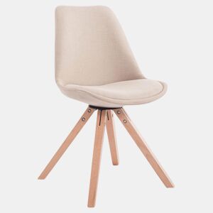 Silla visita Toulouse Square en Tela Crema 56X48X84 cm