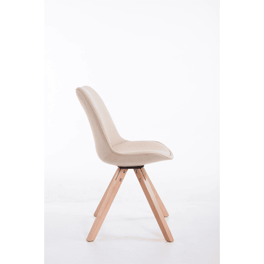 Silla visita Toulouse Square en Tela Crema 56X48X84 cm