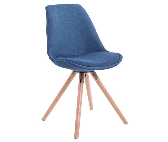 Silla visita toulouse rund en tela azul 56x48x84 cm